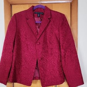 Josephine Chaus Deep Red Textured Blazer
